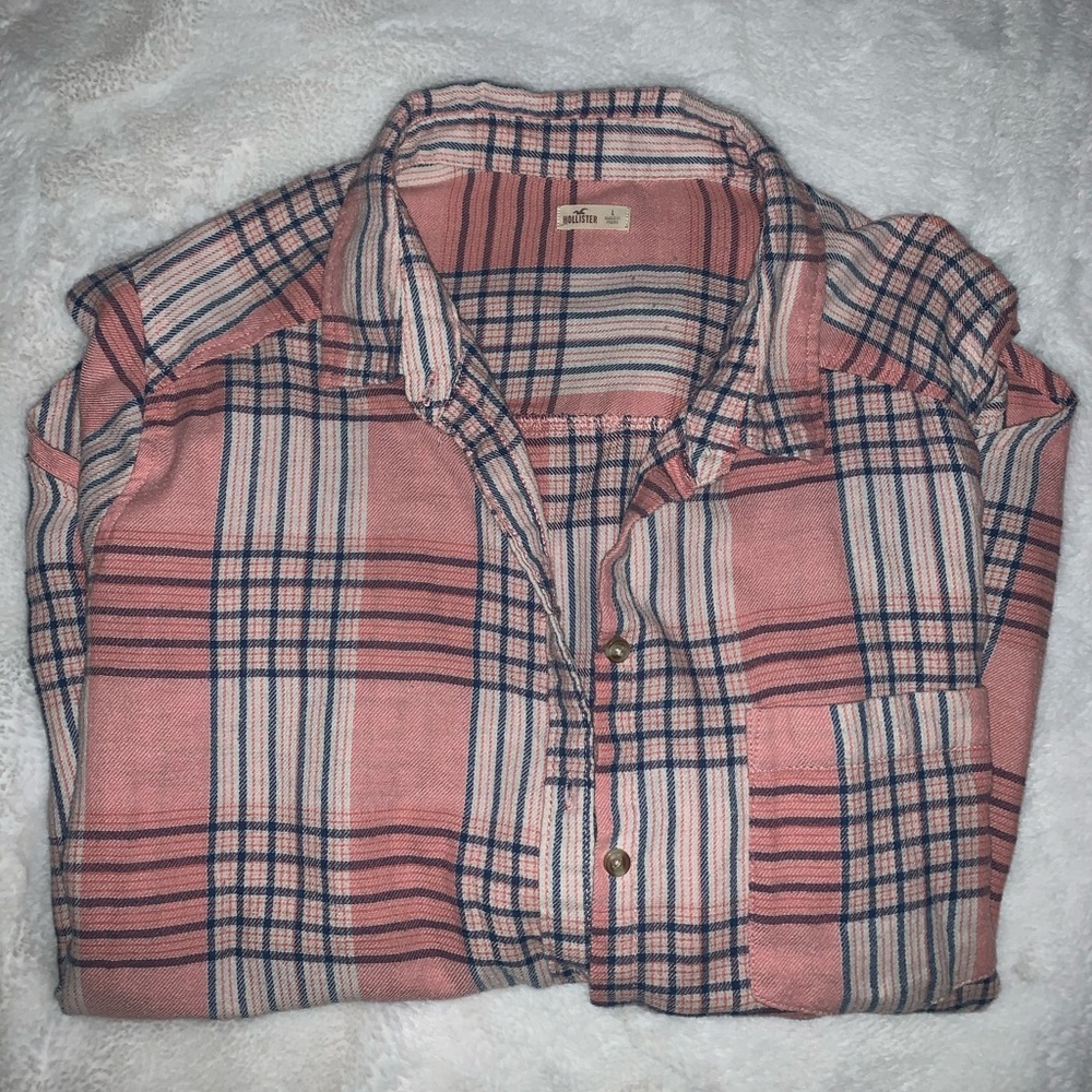 Pink Hollister flannel